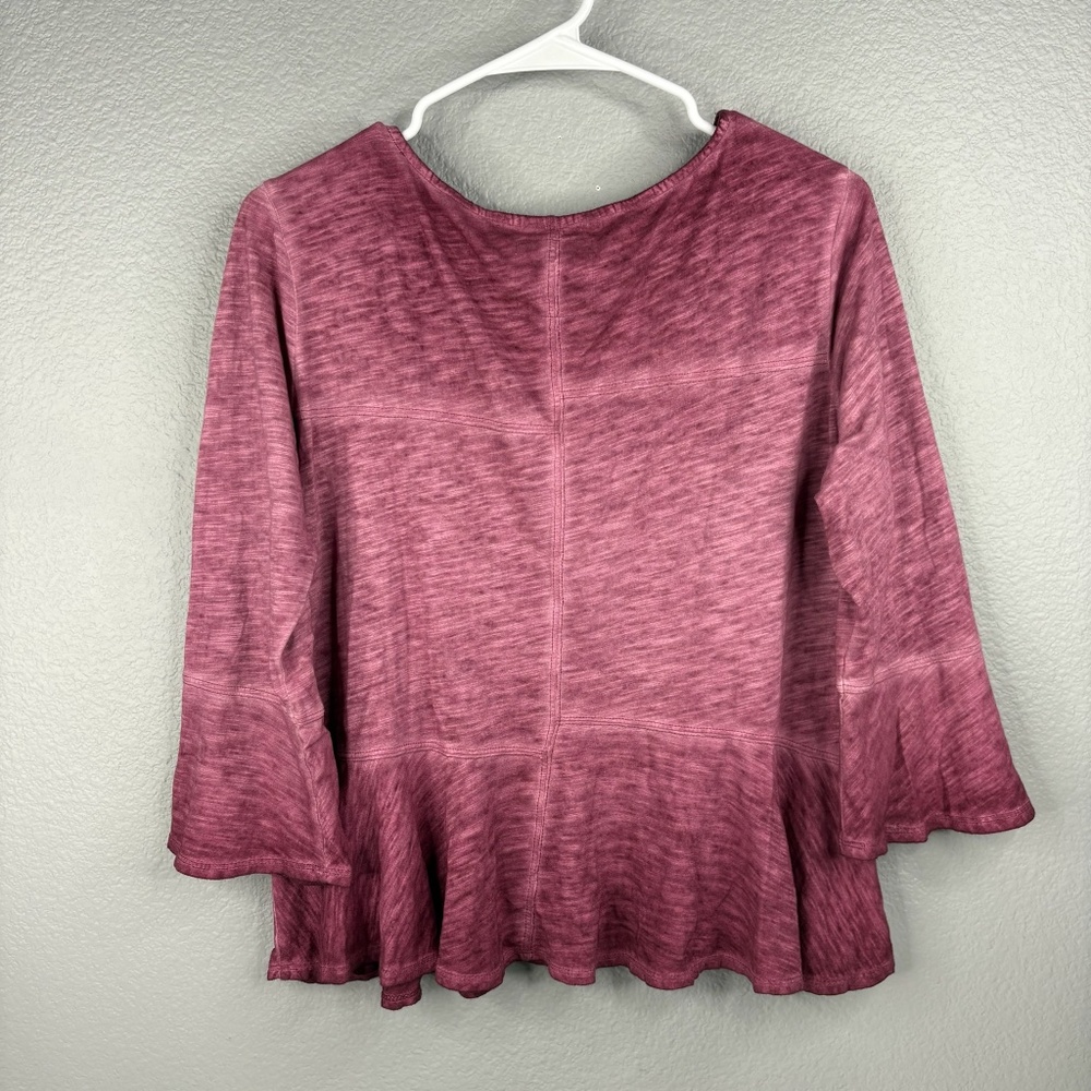 Akemi & Kin - Maroon Flowy Blouse - Picture 3 of 6